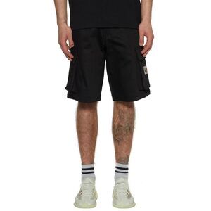 GCDS Cargo Shorts with Patch Detail Men BLACK Pants